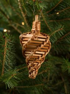 Exquisite Holiday <b>Supply</b> Icicle Ornament Rattan <b>Decorate</b> <b>Christmas</b> Tree Table Icicle Ornament Handmade Wicker Chic - Product Image 2
