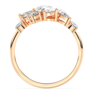 Anillo de Moissanita con Múltiples Piedras de 2.01 Quilates en Oro Rosa de 14K, Precio al por Mayor REYES, Joyería de Lujo para Regalo de Aniversario de Bodas para Mujer - Product Image 6