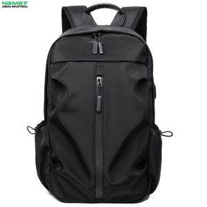 Wholesale Unisex Black Laptop Backpack College/School/Travel Bag Waterproof USB Feature <b>Letter</b> Pattern Polyester Lining For Boys - Product Image 2