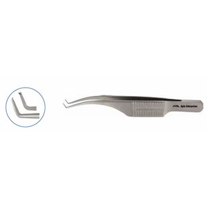 Pinzas de microsutura Barraquer Colibri, instrumento oftálmico de precisión, diseño sin plataforma, punta de 0.40 mm, 1x2 dientes, manual - Product Image 1