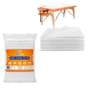 Nidy BedLuxe 80x180 cm Drap-housse jetable élastique en gel lavable non tissé pour usage hôtelier Housse de protection hygiénique - Product Image 1