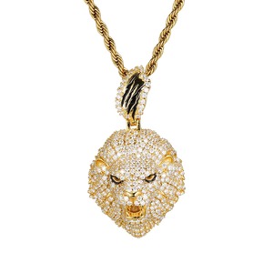 Colgante de Cabeza de León Hip Hop Iced Out con Moissanita VVS Personalizada, Collar para Hombre, Colgante de Animal, Joyería de Moda Bling para Raperos - Product Image 6