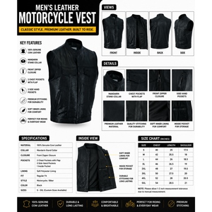 Vestes en cuir pour motards, en cuir de vache véritable, fabriquées au Pakistan, imperméables, élégantes, décontractées, en coton, respirantes, pour l'hiver - Product Image 6