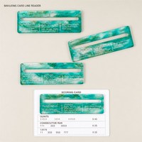 Cartes de lecture de scores de Mahjong américain en acrylique avec fenêtre de visualisation transparente pour les outils de suivi des scores NMJL