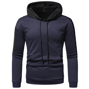 Sudadera con Capucha para Hombre, Corte Regular, Color Sólido, Tejida, 100% Algodón, Informal, para Invierno, con Bolsillo Delantero y Cordón Ajustable, Teñido Liso - Product Image 1
