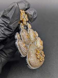 Colgante de Huella de Pata con Incrustaciones de Moissanita, Chapado en Oro, Regalo para Amantes de Animales, con Plata 925, Joyería Fina, Colgantes y Dijes - Product Image 3