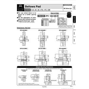 Almohadilla de vacío SMC Pneumatics modelo para diversas aplicaciones - Product Image 1