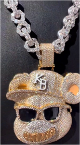 CONCEPTION Colgante Personalizado 3D con Personaje, Joyería Hip Hop con Moissanita, Cadena de Oro Bicolor para Hombre, Venta al por Mayor, GRA - Product Image 4