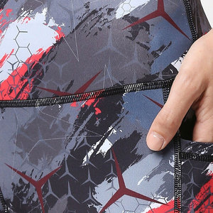 Leggings de sport à taille haute à imprimé géométrique, longueur intégrale, tricotés, extensibles, respirants, à séchage rapide, pantalons de sport pour femmes - Product Image 6
