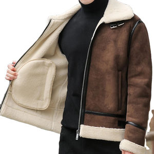 Stylish Hot Men Brown <b>Suede</b> Biker <b>Jacket</b> Windbreaker Leather Biker <b>Jacket</b> With Shirt Collar with Easy <b>Jacket</b> for Men with fur - Product Image 1