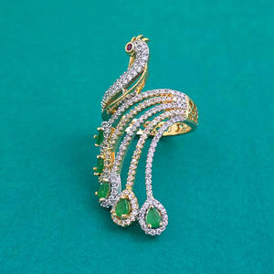 Latest Online Export Quality Classic Cluster <b>Rings</b> Two Tone Plated Brass Zircon Claw Setting <b>Finger</b> <b>Ring</b> 444722 - Product Image 2