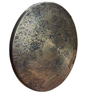 Tamtam Mantra Gong Campana decorativa de metal para cantar para meditación de yoga Propósito curativo - Product Image 3