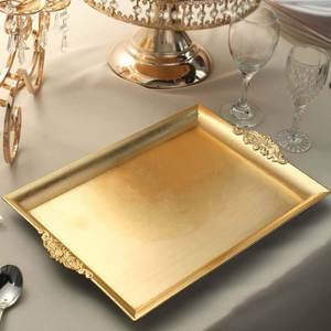 Plateau de service décoratif de luxe en aluminium, plateau de présentation en métal fait main pour table basse, salon, décoration intérieure, vente en gros, exportation - Product Image 6