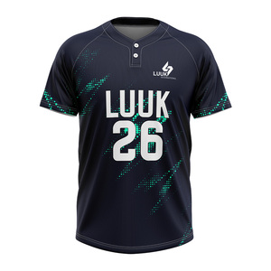 เสื้อเบสบอลแบบสั่งทำพิเศษ 2 กระดุม ชุดทีมซอฟต์บอล ผ้าโพลีเอสเตอร์ซับเหงื่อ ชุดกีฬา OEM ODM - Product Image 2