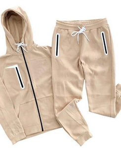 Conjunto Deportivo para Hombre, Sudadera con Capucha y Pantalones Deportivos Negros con Estampado, Cierre Completo, Color Sólido, Poliéster, Secado Rápido, Invierno - Product Image 6