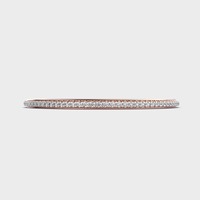 Bracelet en or 9 carats jaune/blanc/rose avec diamants ronds en une seule rangée, certifié IGI