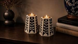 Nouvel Arrivage – Brûleur d'encens et porte-bougie artisanal style arabe avec incrustations en os, décoration d'intérieur économique, lanterne à bakhoor pour mariage - Product Image 4