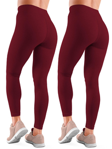 Leggings de sport et de yoga taille haute sans couture, respirants, unis, pour femmes, effet push-up, 100 % coton/bambou, vente en gros - Product Image 5