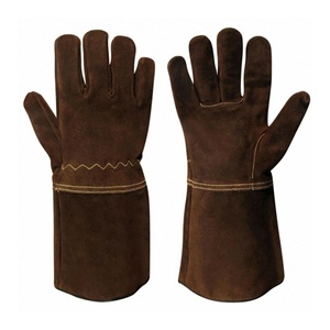 Hot Selling High Quality Customized Logo Printing Leather Welding <b>Gloves</b> Cotton Lining General Purpose Anti-Slip Breathable - Product Image 5