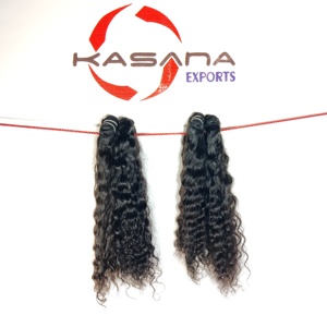Extensions de cheveux indiens Remy, ondulés profonds, double trame, couleur naturelle, à clipser, 100g, 55+ % de cheveux les plus longs - Product Image 6