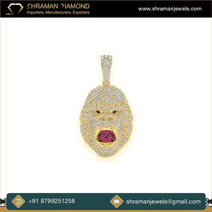 SHRAMAN DIAMOND Joyería Fina de Moda, Plata 925, Colgante Personalizado con Cara de Gorila de Dibujos Animados, Estilo Hip Hop, Diamante Cultivado en Laboratorio - Product Image 4