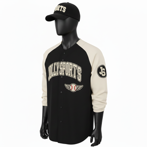 Camiseta de béisbol para hombre, tela interlock de poliéster GSM, paneles con logotipo bordado personalizado, camiseta 100% algodón para hombre, corte holgado, estampada. - Product Image 4