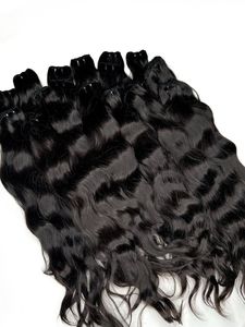 Najir Hair <b>Hub</b> South Indian Natural Body Wave Human Hair Extensions 28 Inch Virgin Hair Black Long Wavy Weave 100g - Product Image 1