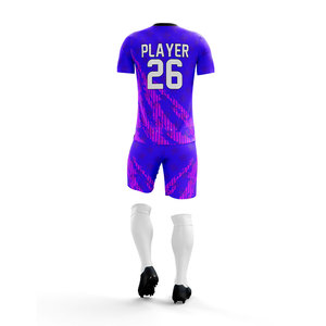 Conjunto de Camiseta y Pantalones Cortos de Fútbol para Hombre LUUK International Personalizados, Talla Grande, 100% Poliéster, Transpirables y que Absorben la Humedad - Product Image 6