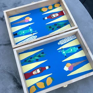 Leather <b>Backgammon</b> Set for Adults & Kids Foldable Travel Board Game 15" Board 32 <b>Pieces</b> Customizable Size Color High Quality - Product Image 5
