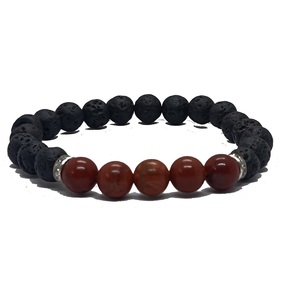 High quality Lava Red jasper Crystal Gemstone Bead Bracelet Fashion Charm Jewelry for Men Women for Energy Meditation Gift - Product Image 6