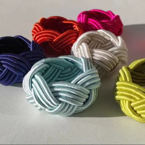 Anillo para Servilletas de Rayón con Nudo, Soporte para Servilletas de Cordón Hecho a Mano, Anillos para Servilletas de Cuerda Estilo Rústico, Anillo para Servilletas con Nudo Trenzado - Product Image 1