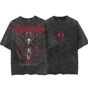 Camiseta de Hombre Personalizada, 240 g/m², Lavado Ácido, Estilo Desgastado, Corte Ajustado, 100% Algodón Ecológico, Manga Corta, Estilo Urbano - Product Image 2