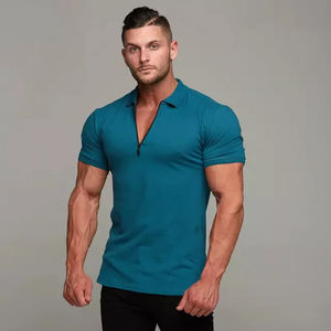 T-shirt Homme MAA à Manches Longues et Col Slim, en Maille Rayée Fine, avec Poche, Séchage Rapide, Idéal pour l'Été - Product Image 6