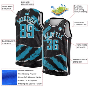 Último Modelo de Jersey de Baloncesto con Patrón 3D de Alta Calidad, Jersey de Baloncesto Personalizado con Sublimación, Jersey de Baloncesto sin Mangas, Jersey de Baloncesto Económico - Product Image 3
