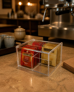Hot Sales Stackable <b>Acrylic</b> Tea Bag Holder Storage Bin Box Clear Top Lid Model <b>Display</b> <b>Stand</b> for Kitchen Cabinets - Product Image 5