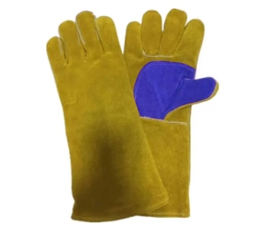 Premium Heavy-Duty Cow Split Leather Welding Gloves Industrial Safety <b>Fire</b> Proof and Heat Resistant Durable Reinforced Leather - Product Image 6