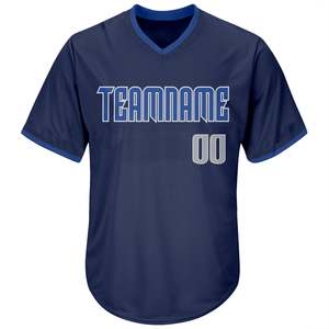 Tendance du moment : Uniforme de baseball personnalisé, nom et numéro d'équipe personnalisés, maillot à col en V, passepoil contrastant, vêtements de sport, fabricant OEM - Product Image 5