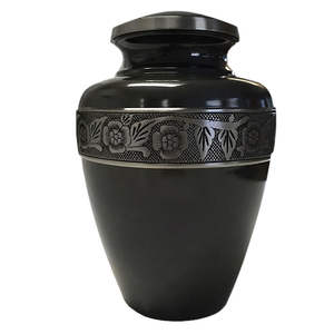 Natural Green and Bronze Swirl Cremation Urn with <b>Stone</b> Look Finish for Elegant <b>Memorial</b> Tribute - Product Image 3