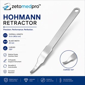 Fuente de alimentación manual Hohmann Leicester Royal Infirmary Pattern Bone Palanca curvada - Product Image 5