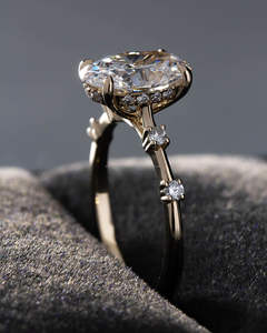 Igi/gia แล็บตัดเพชรวินเทจ14K สีเหลืองแหวนแต่งงาน/งานหมั้นใส่ได้ทั้งชายและหญิงสีขาวทองคุณภาพดีสำหรับงานปาร์ตี้ครบรอบ-คุ้มค่า - Product Image 2