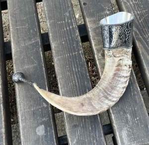 Handmade <b>Drinking</b> <b>Horn</b> With Smooth Polish For <b>Drinking</b> Beer Mead Wine At Medieval Themed Gatherings - Product Image 1