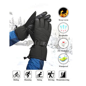 Gants de ski imperméables pour homme et femme, thermiques, coupe-vent, pour snowboard, ski, sports d'hiver, écran tactile - Product Image 4