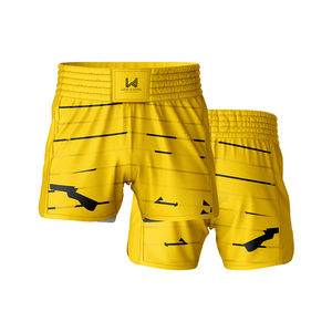 Shorts de Muay Thai personnalisés pour hommes, légers, respirants, durables, à séchage rapide, en polyester/nylon, pour la boxe, le kickboxing, les arts martiaux - Product Image 3