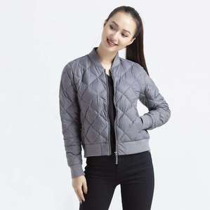 <b>Women</b> Quilted Bomber <b>Jacket</b> Lightweight Puffer Zipper Outerwear Slim Fit Warm <b>Packable</b> Winter Coat For Ladies - Product Image 5