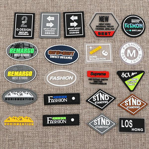 Wholesale Customized 3D Garment Eco-Friendly Heat Press Clothing <b>Label</b> Press-On Soft Patches for <b>Shoes</b> Bags Silicone - Product Image 3