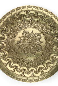 Homemade <b>Moroccan</b> Brass Tray Handcrafted Traditional Artisanal Home <b>Decor</b> Kitchenware Decorative Metalware Unique Gift Idea - Product Image 3