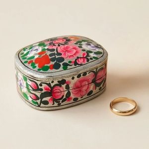 Premium Oval and Cuboid Shape Floral Printed Jewelry Box Traditional Style Lids for <b>Jewellery</b> <b>Storage</b> - Product Image 6