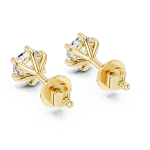 Pendientes de Moissanita con Corte Brillante y Engaste Circular, Plata 925, Joyería de Lujo para Compromiso de Mujer, Chapados en Oro, Regalo para Fiesta - Product Image 4
