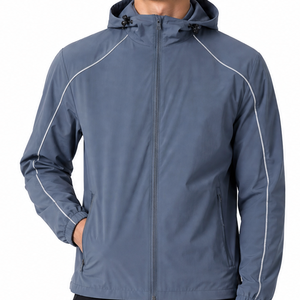 Custom Reflective Line Windbreaker <b>Jackets</b> Waterproof Quick Dry Breathable Winter Thick Sporty <b>Men</b> Outdoor Training Running OEM - Product Image 6