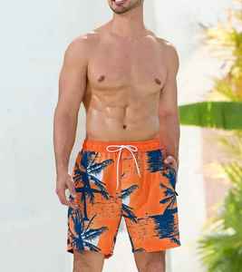 Custom Sublimated <b>Mens</b> Swim Trunks Quick Dry Swimming <b>Shorts</b> with <b>Compression</b> Liner and Zipper Pockets - Product Image 4